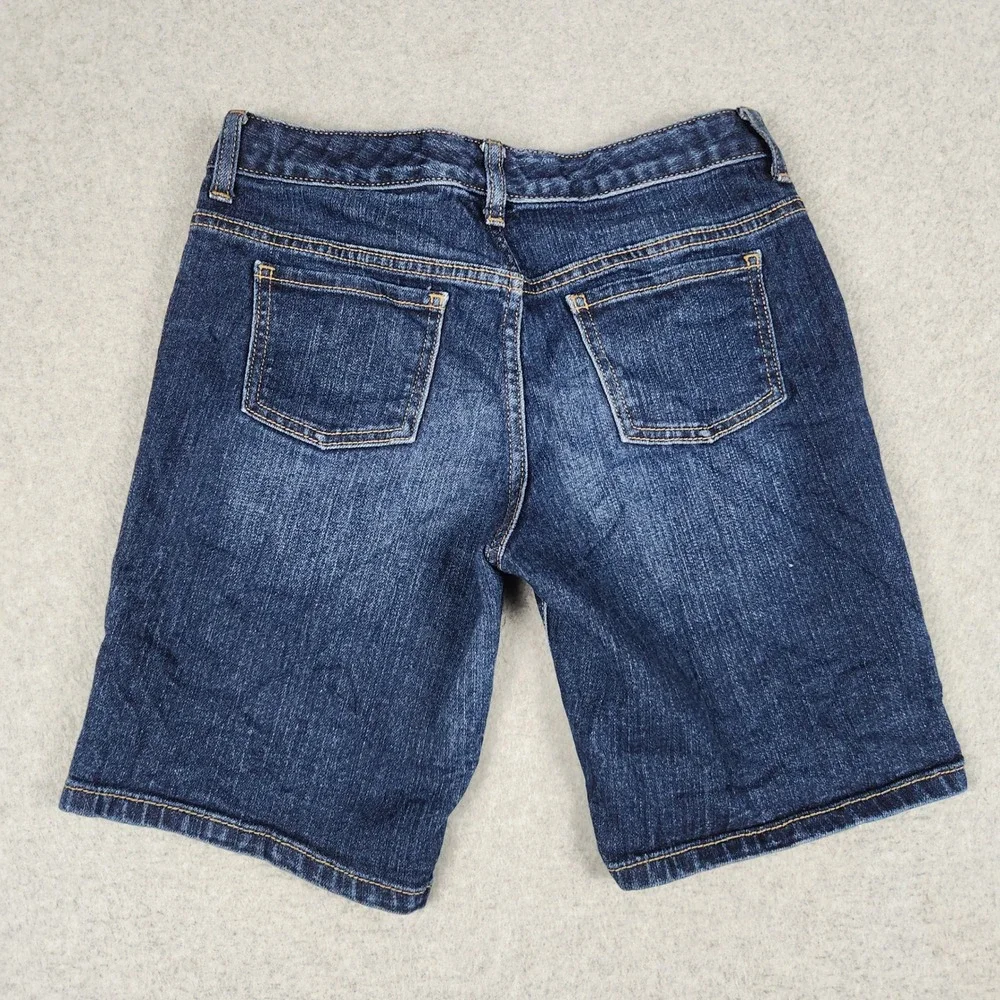 Old Navy Denim Shorts Girls 14 Blue Cotton Stretch Dark Wash 5-Pocket Casual